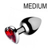 Booty Sparks Plug bijou Heart Gem Rouge 7 x 3.4 cm